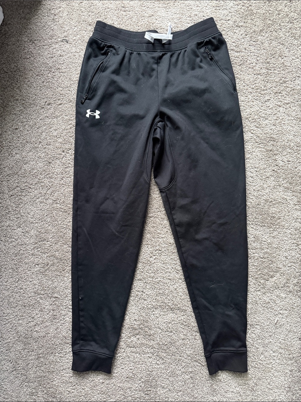 Under Armour Black Boys Performance Joggers with Zip Pockets